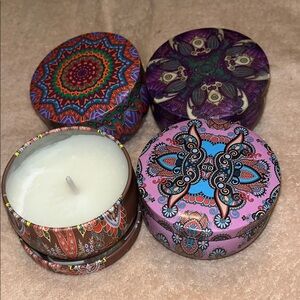 Decorative Scented Candle Set - Multicolor